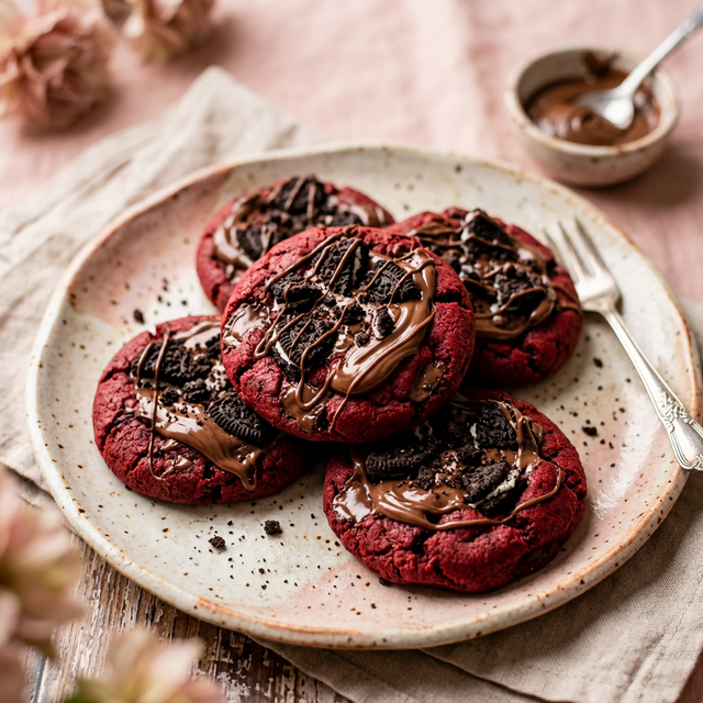 Cookie Red Velvet, Oreo y Nutella